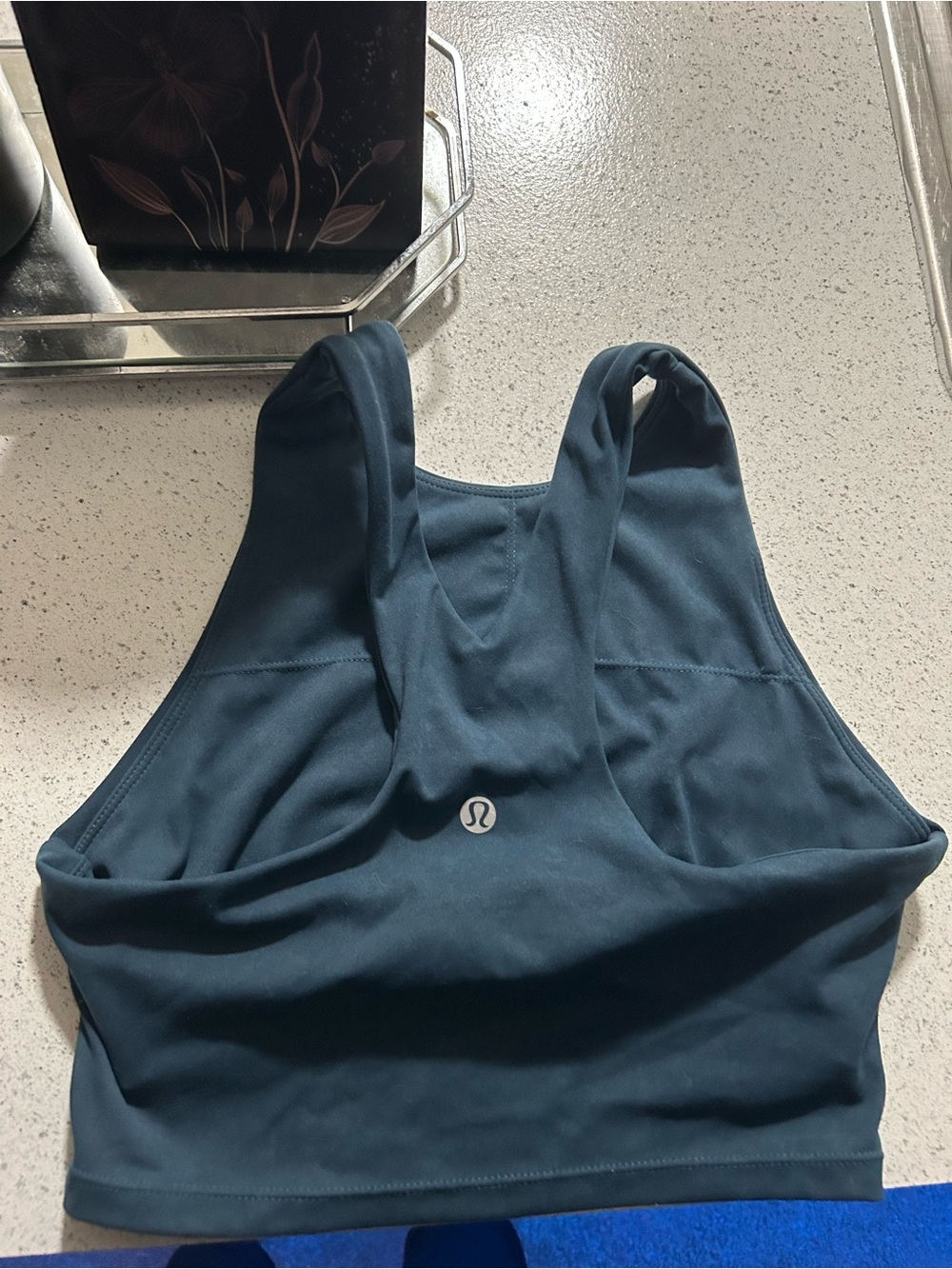lululemon athletica teal blue racerback sports bra